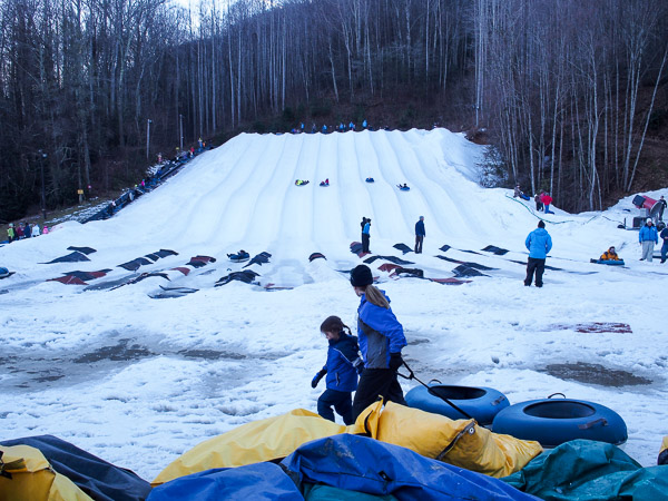 Snow Tubing Moonshine Mountain Hendersonville NC. 